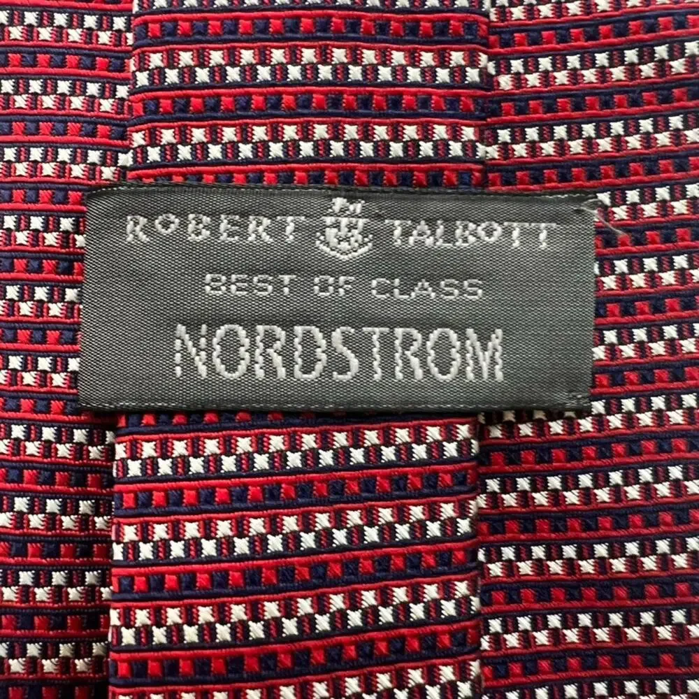 Robert Talbott Nordstrom Necktie Men's Striped Hand Sewn Finest Silk In U.S.A